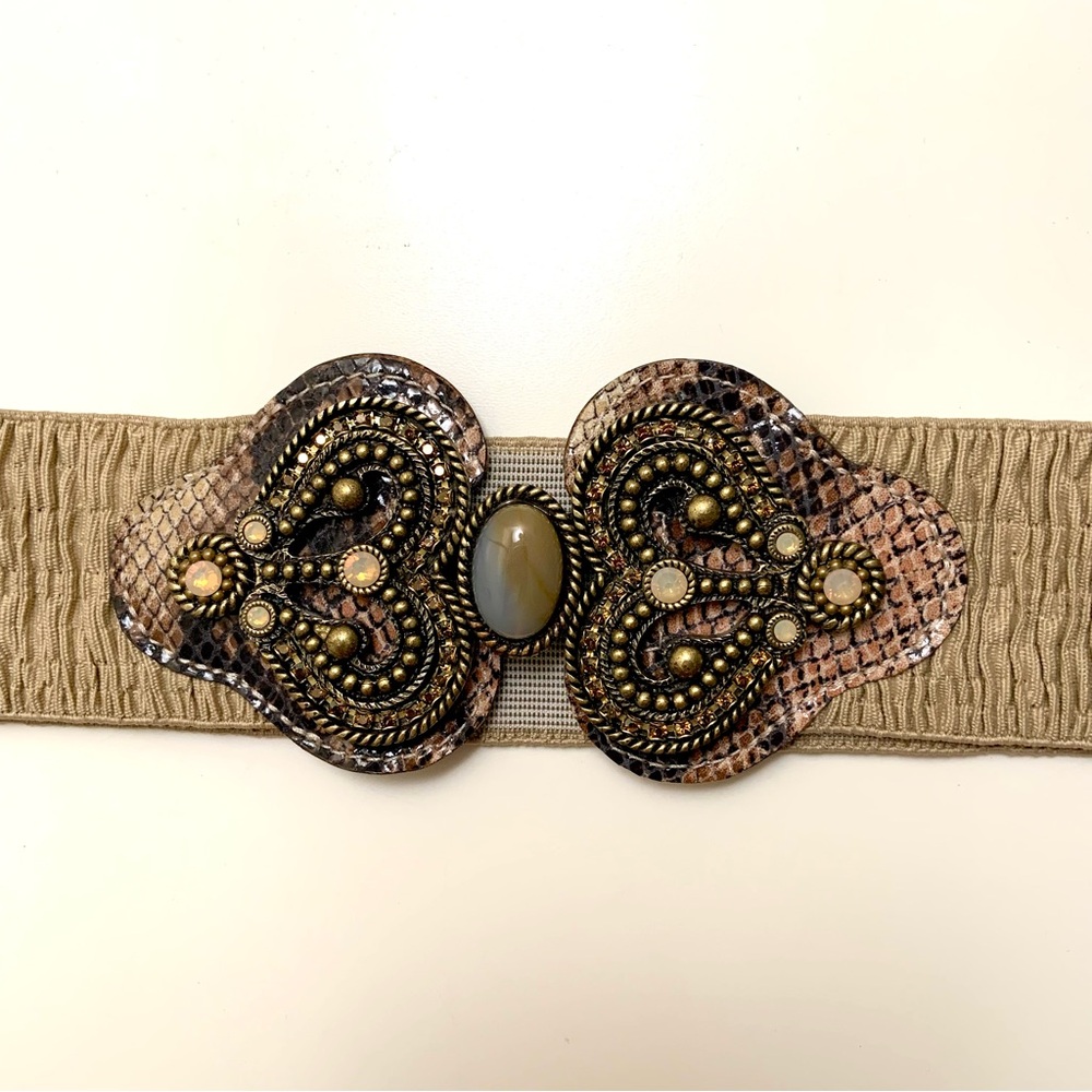 Vintage Elastic Leathrock Belt